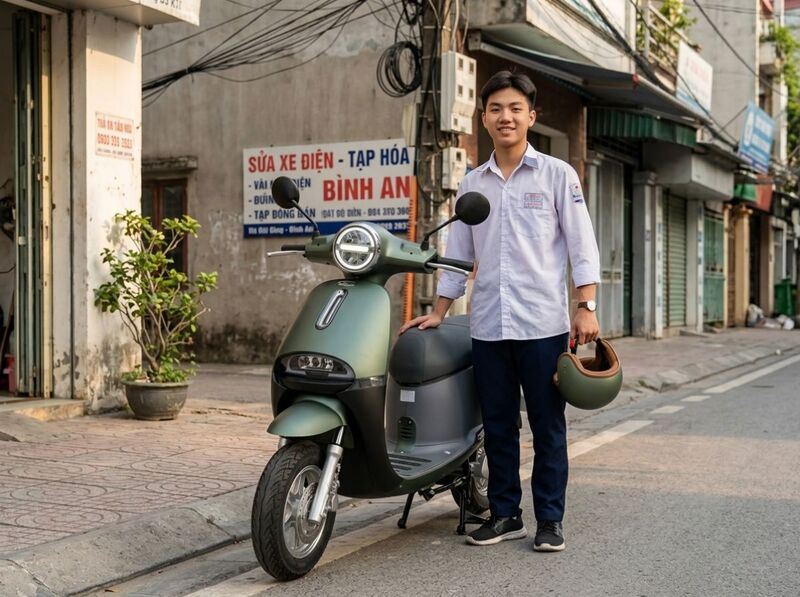 DK Gogo New đang gây sốt trên thị trường xe Việt Nam với thiết kế sắc nét, sang trọng nhưng vẫn phù hợp với túi tiền học sinh