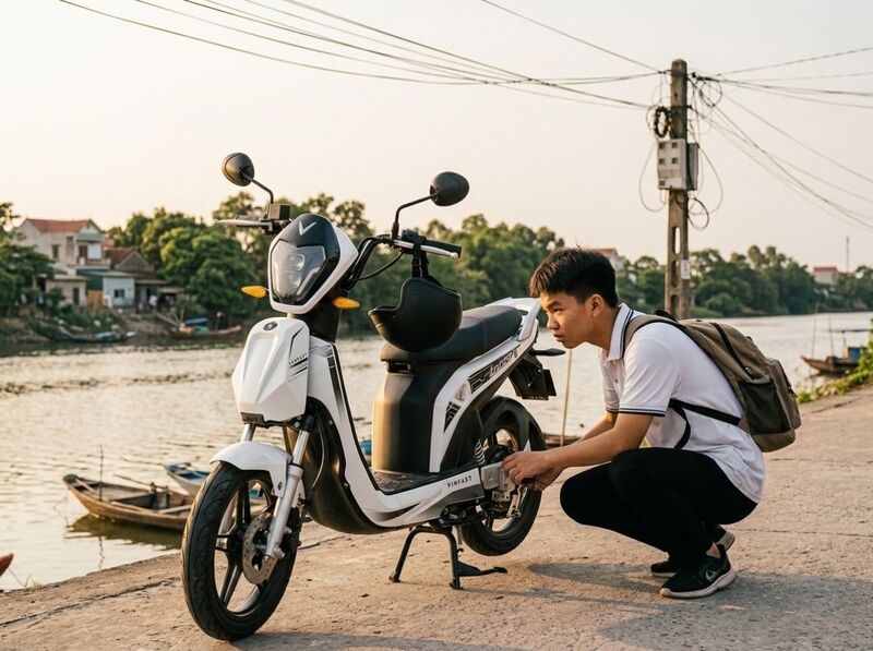 Mẫu xe máy điệ giá rẻ cho học sinh VinFast Ludo là mẫu xe với phong cách ý rất phù hợp với học sinh cấp 3 Việt Nam