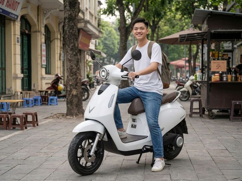 VinFast Evo200 Lite sở hữu phom dáng châu Âu thanh lịch, thời trang đi kèm khối pin LFP bứt phá dải hành trình vượt trội.