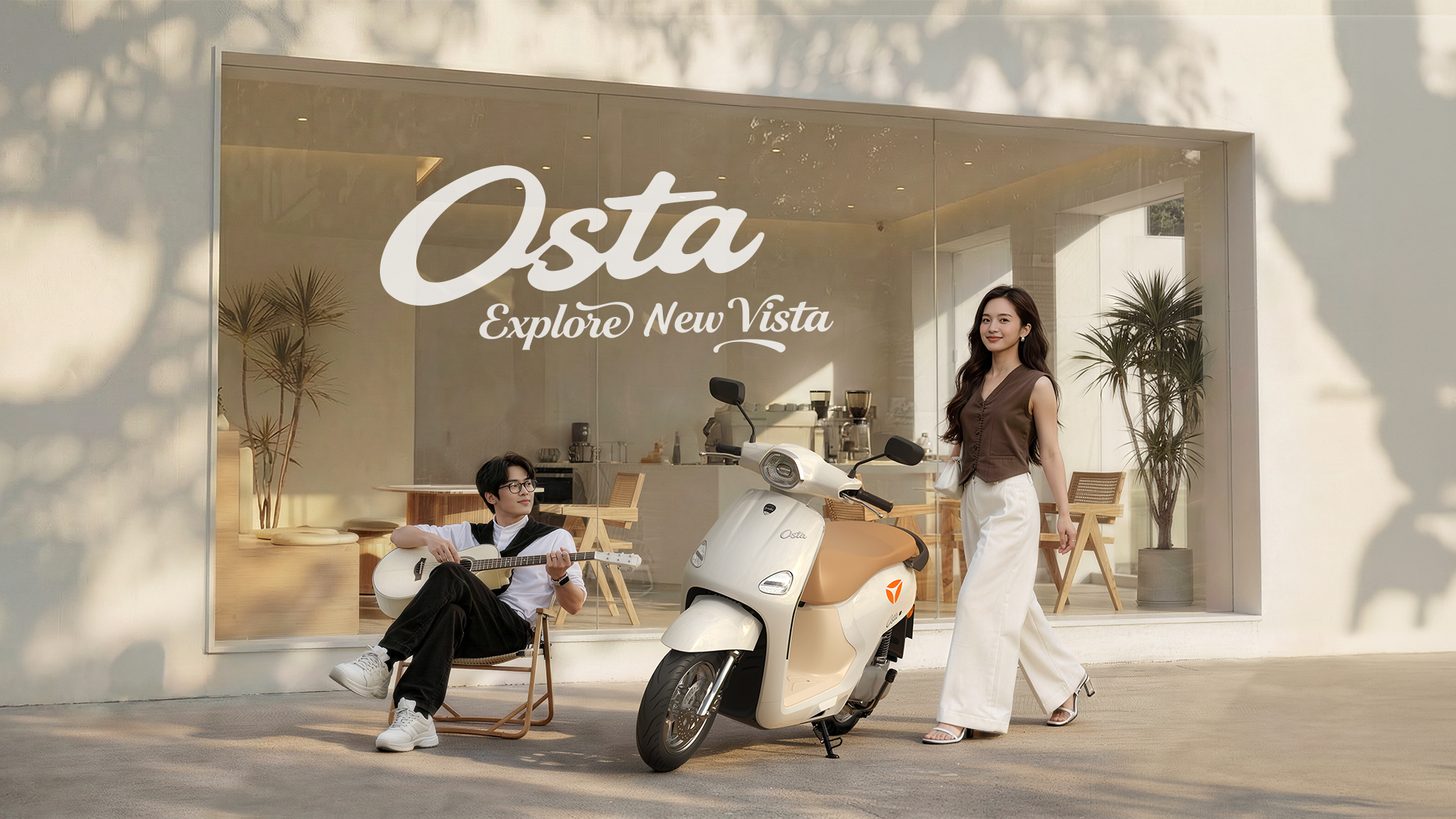 Yadea Osta H+ – mẫu xe điện đẹp tối giản, đèn LED lục giác, 5 màu trung tính