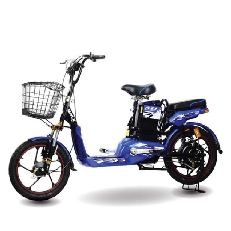 Xe đạp điện BMZ AZI – Thiết kế tay lái chữ U cao kết hợp nhiều lớp vỏ nhựa bảo vệ xe khỏi trầy xước khi va đập.
