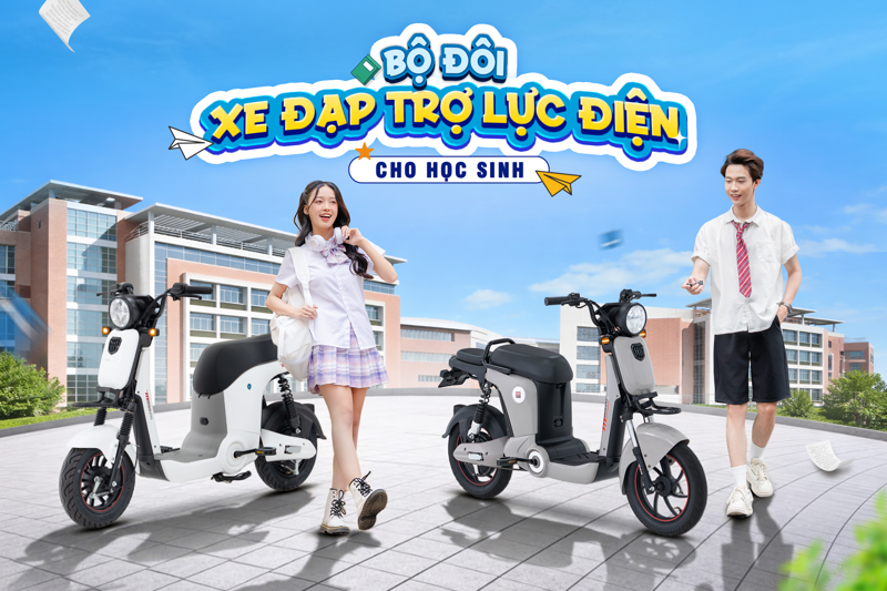 Bộ đôi xe đạp trợ lực điện OSAKAR mang đến giải pháp di chuyển êm ái, an toàn và thân thiện môi trường cho học sinh 