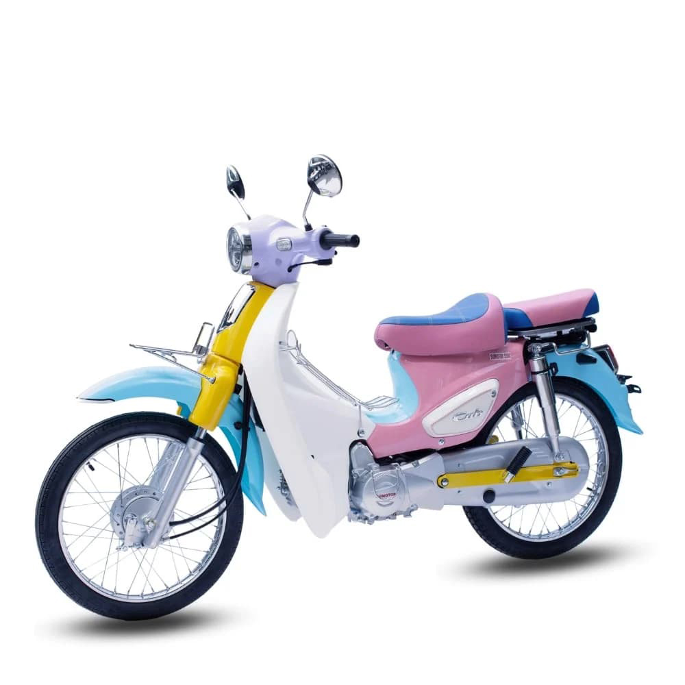 Xe số 50cc Sumotor Cub Classic dáng hoài cổ, 85kg, tiêu thụ 1,7L/100km với 7 lựa chọn màu