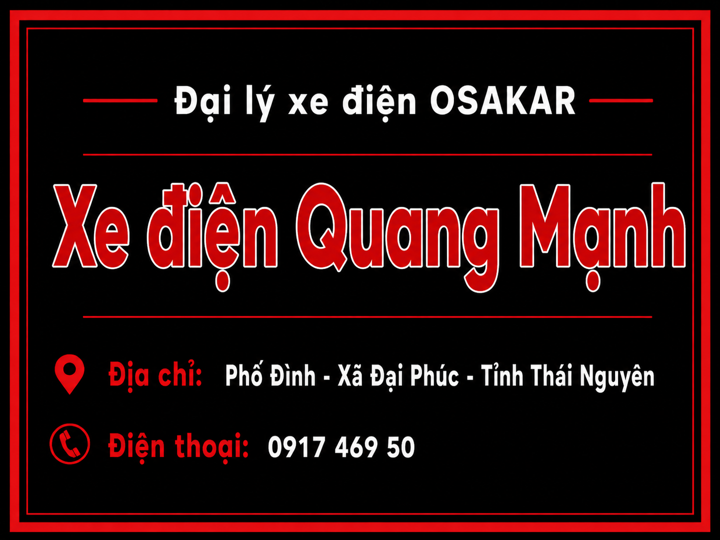 Cửa hàng xe điện Quang Mạnh.