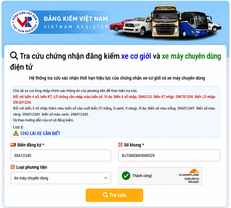 Hướng dẫn sử dụng tool tra cứu đăng kiểm OSAKAR