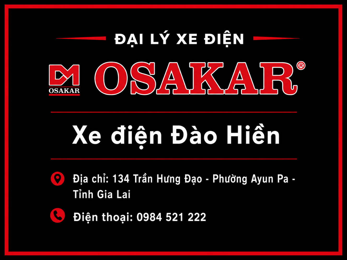 Xe điện Đào Hiền cam kết giá bán niêm yết công khai cùng chính sách bảo hành chính hãng.