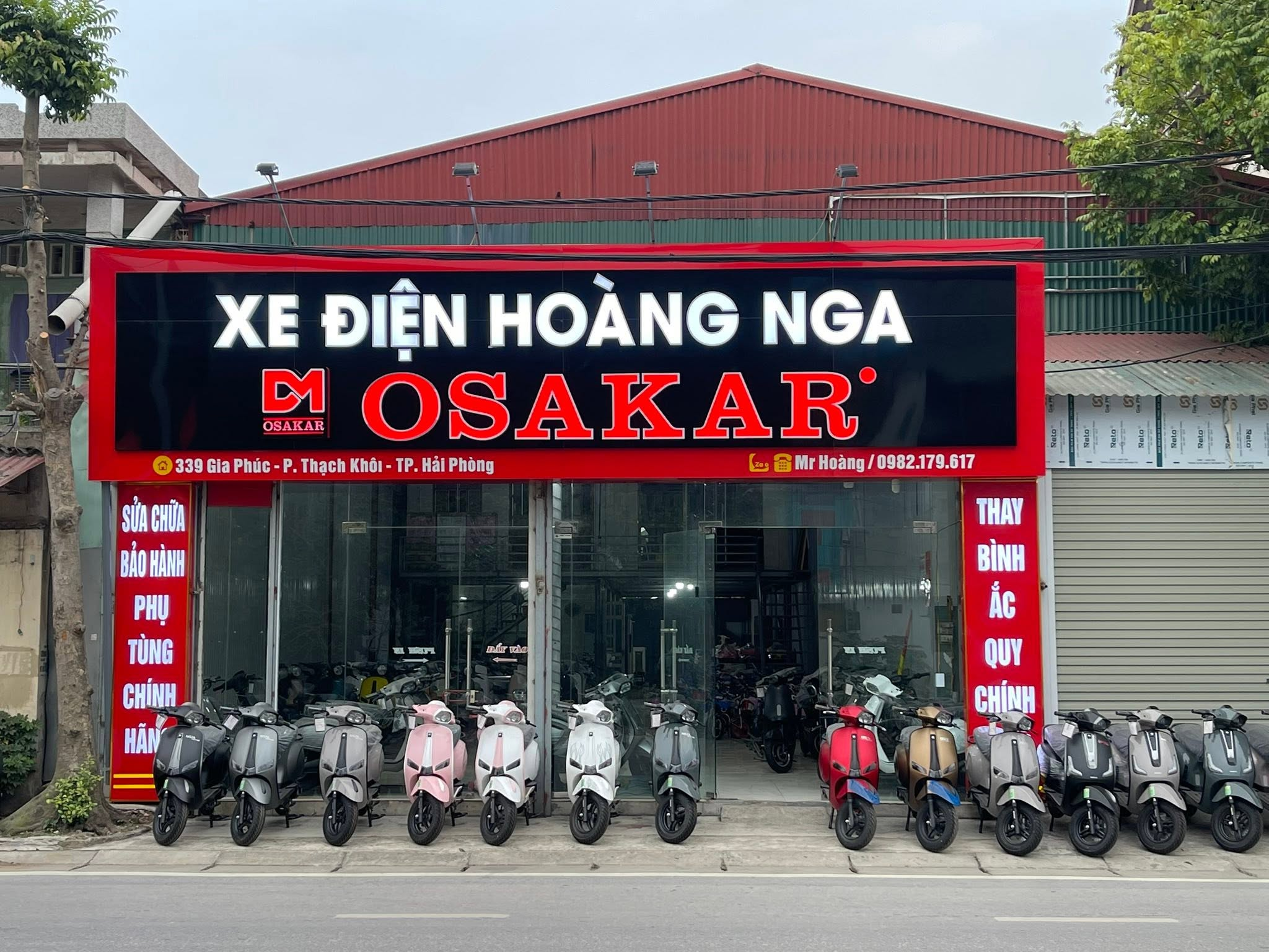 Cửa hàng xe điện Hoàng Nga tại khu vực Hải Dương cũ.