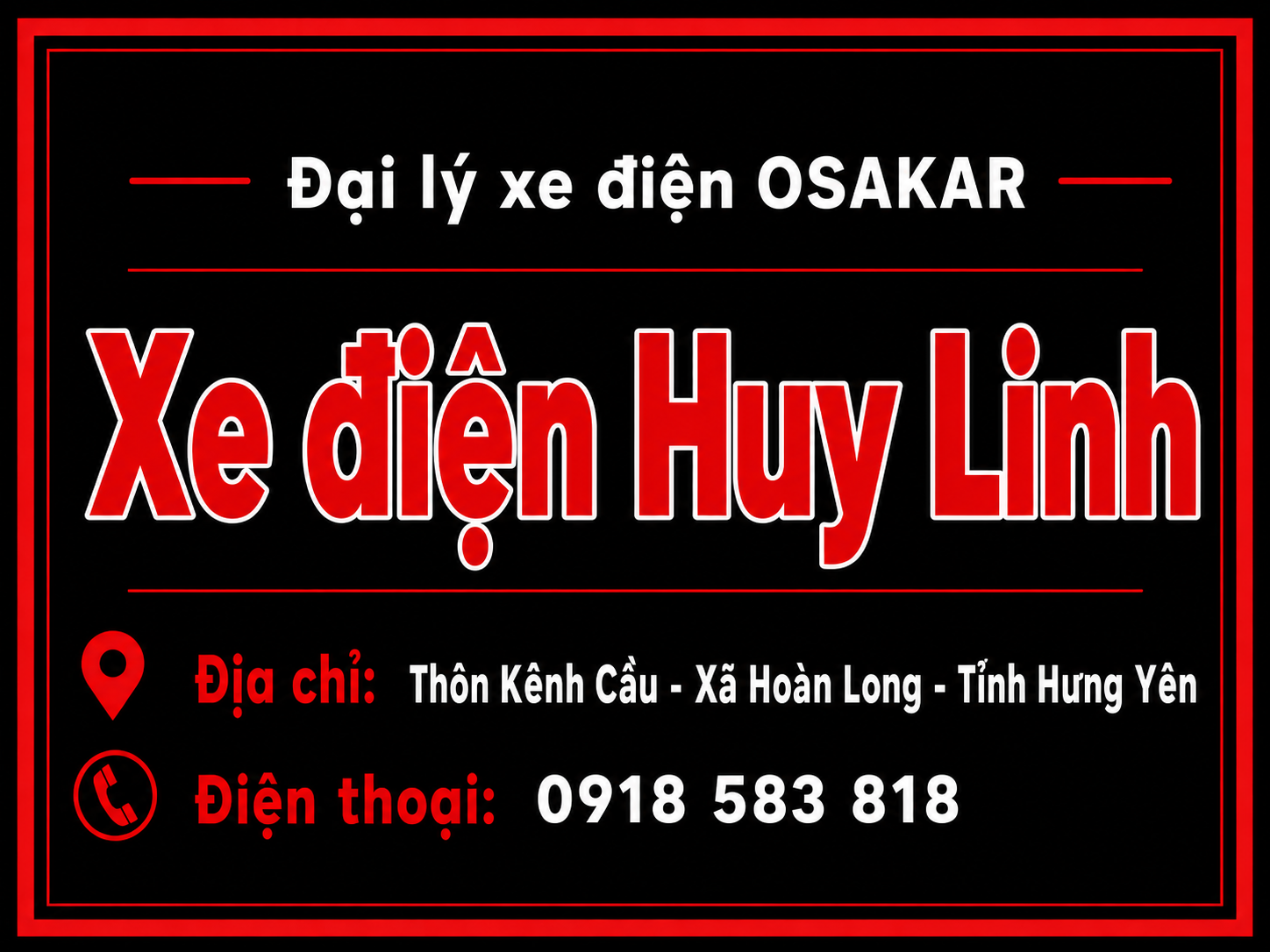 Cửa hàng xe điện Huy Linh.