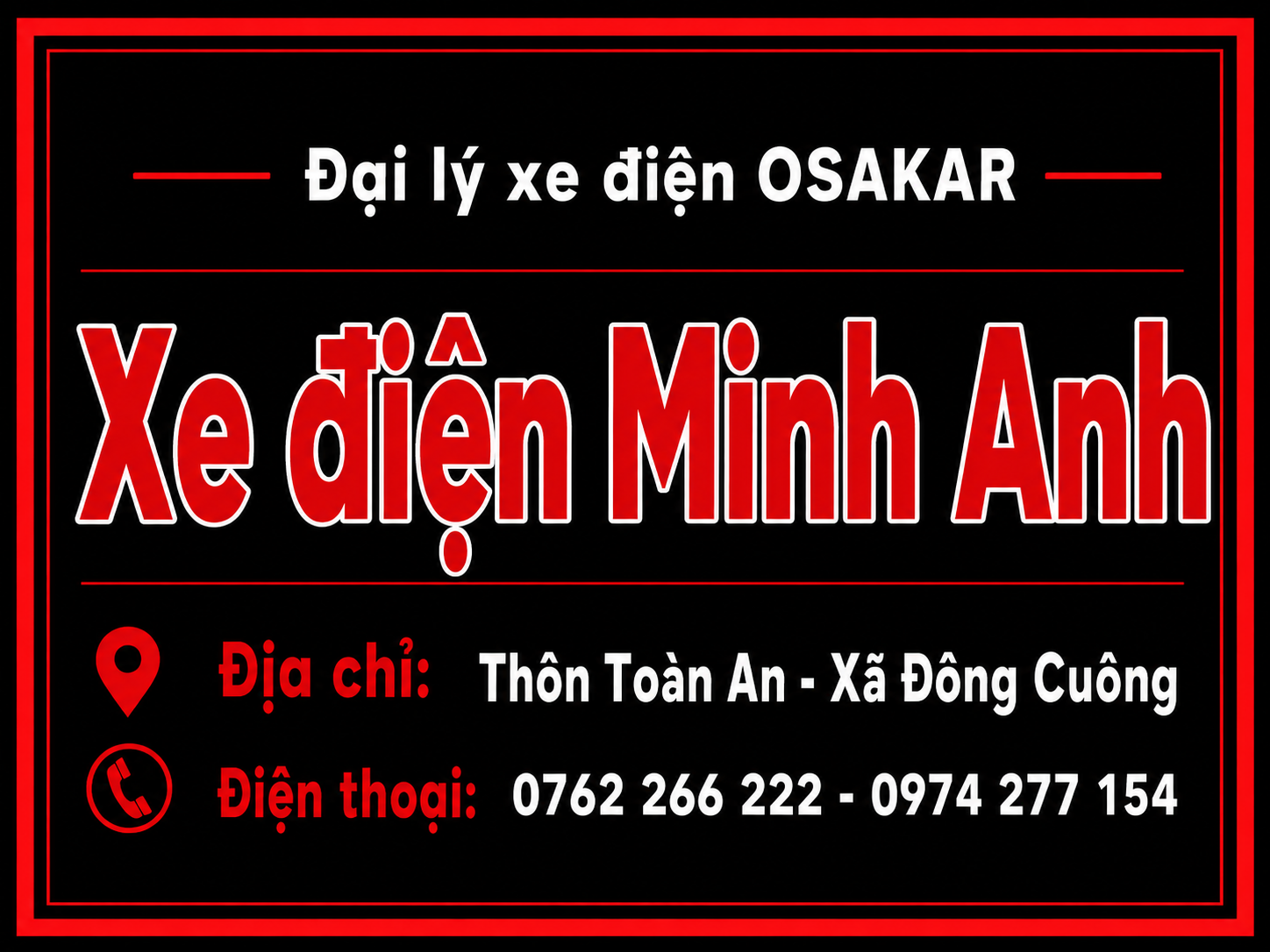 Cửa hàng xe điện Minh Anh.