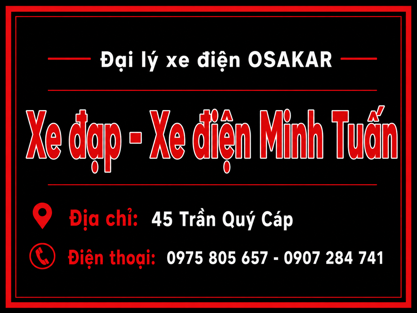 Cửa hàng Xe đạp - Xe điện Minh Tuấn.