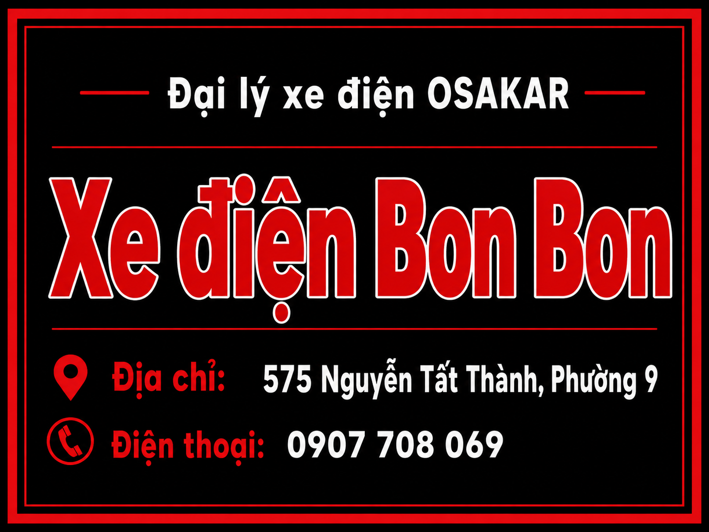 Cửa hàng xe điện Bon Bon tại Phú Yên.