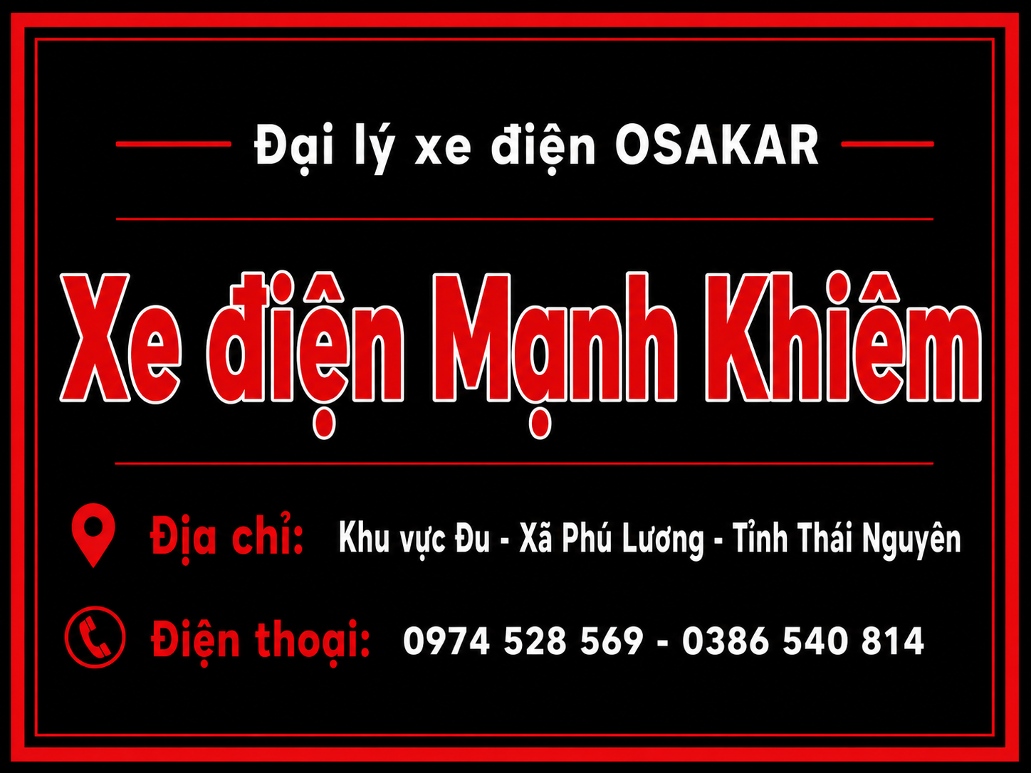Cửa hàng xe điện Mạnh Khiêm.