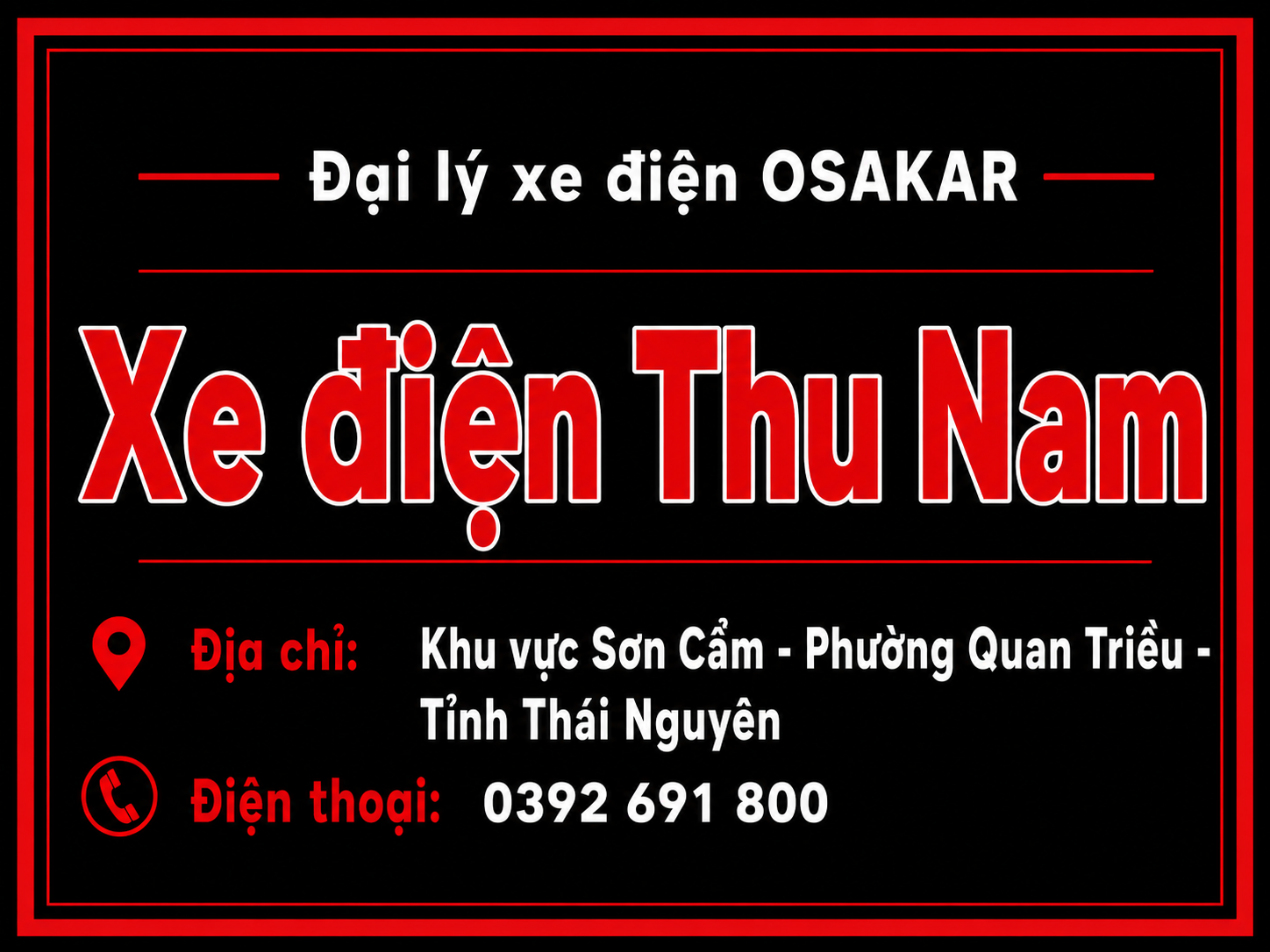 Cửa hàng xe điện Thu Nam.