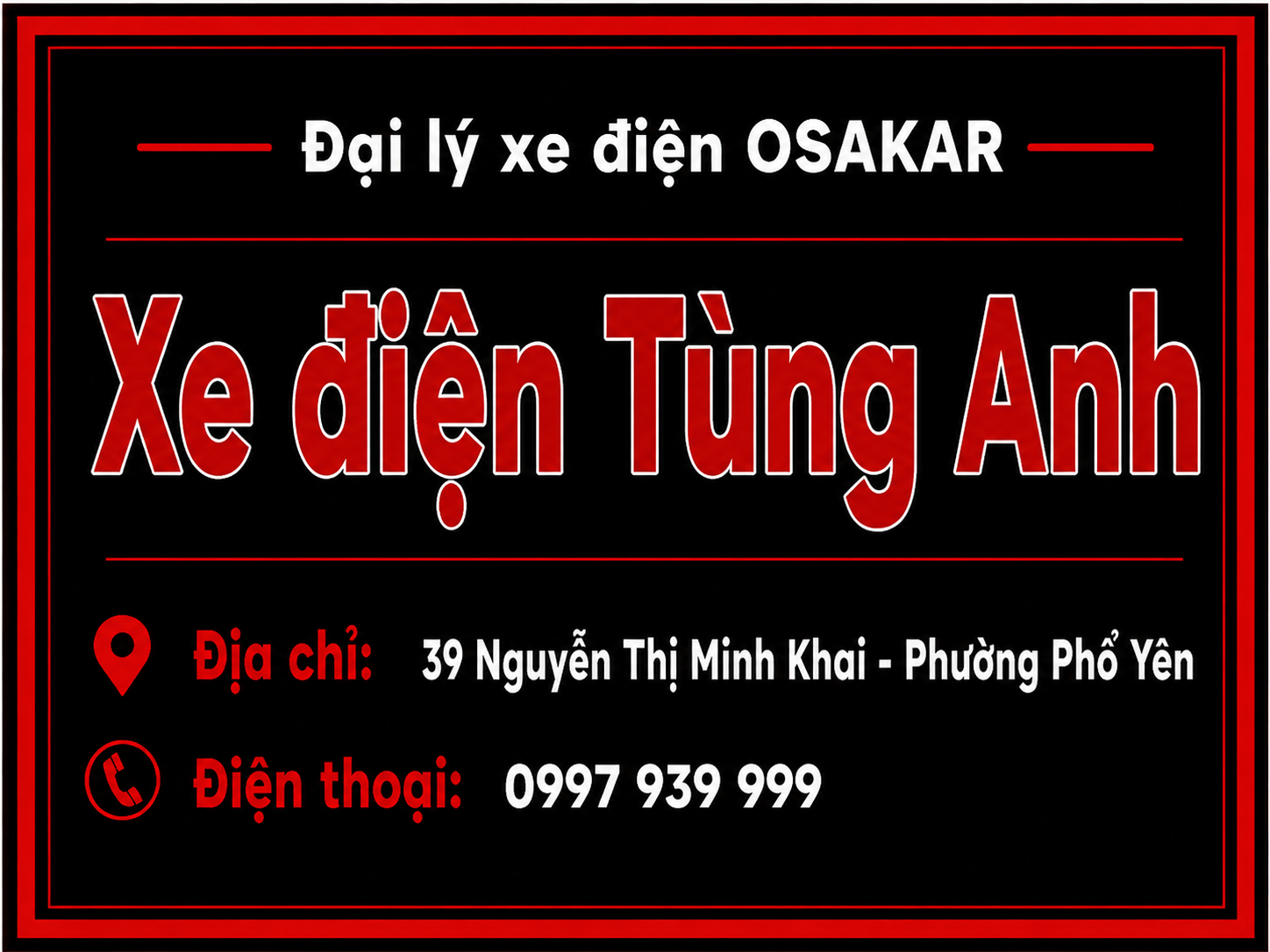 Cửa hàng xe điện Tùng Anh.