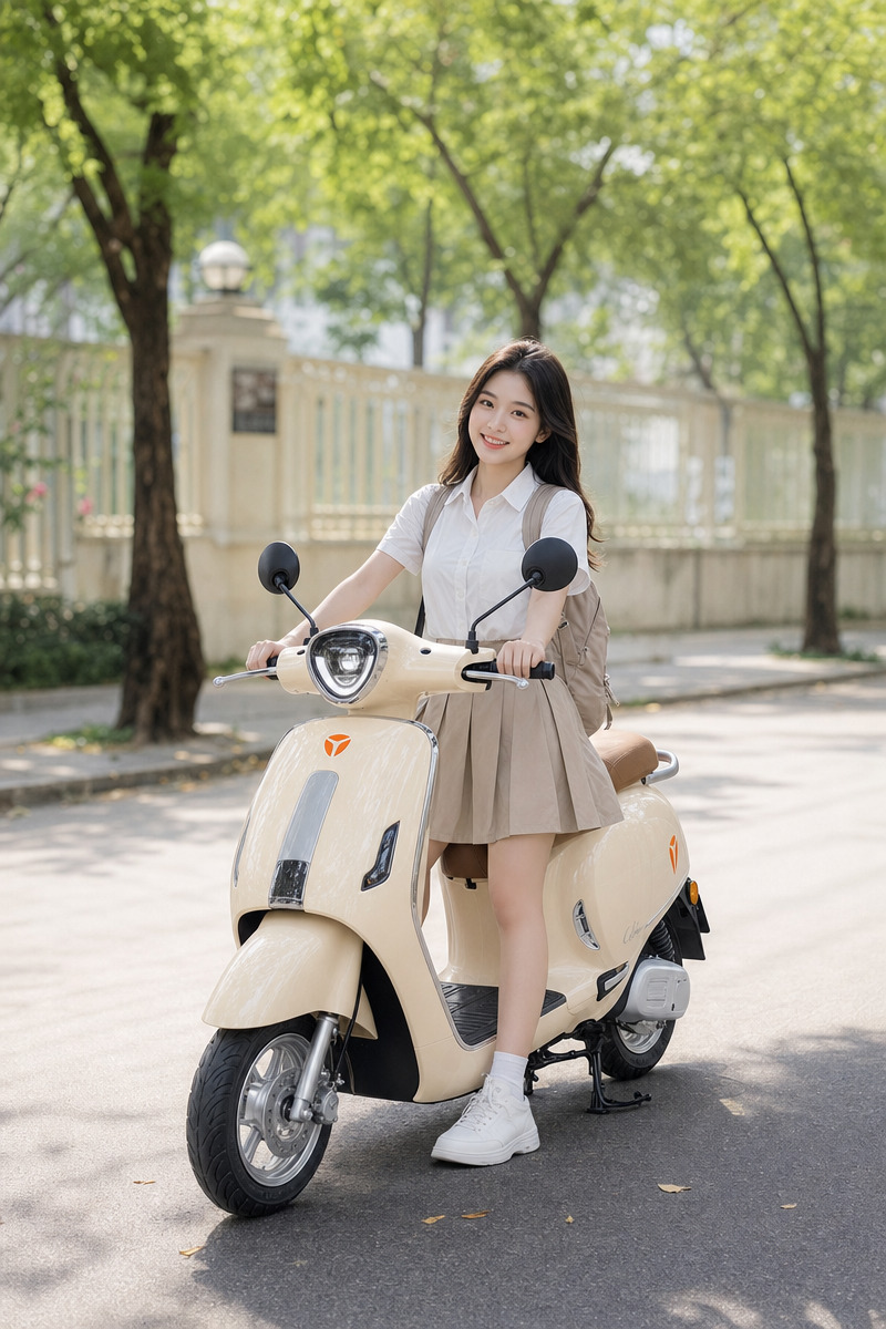 Xe điện cho học sinh cấp 3 nữ Yadea Vekoo nhẹ 82 kg, giá 15,99 triệu