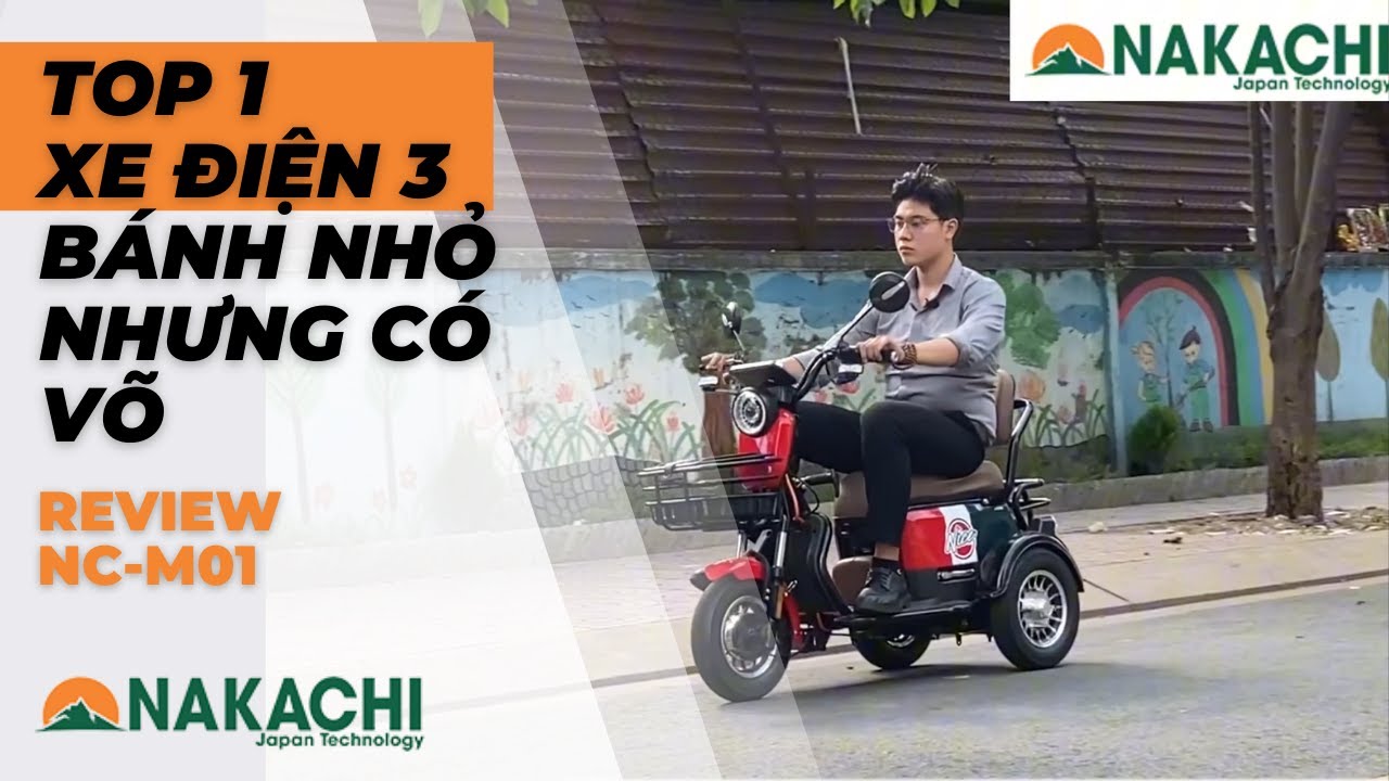 Xe điện 3 bánh cho người già Nakachi NK-M01 yên thấp 560 mm