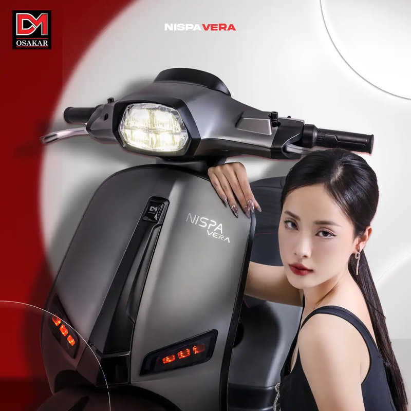 OSAKAR Nispa Vera X là xe điện cho học sinh cấp 3 nữ với thiết kế Vespa thanh lịch 