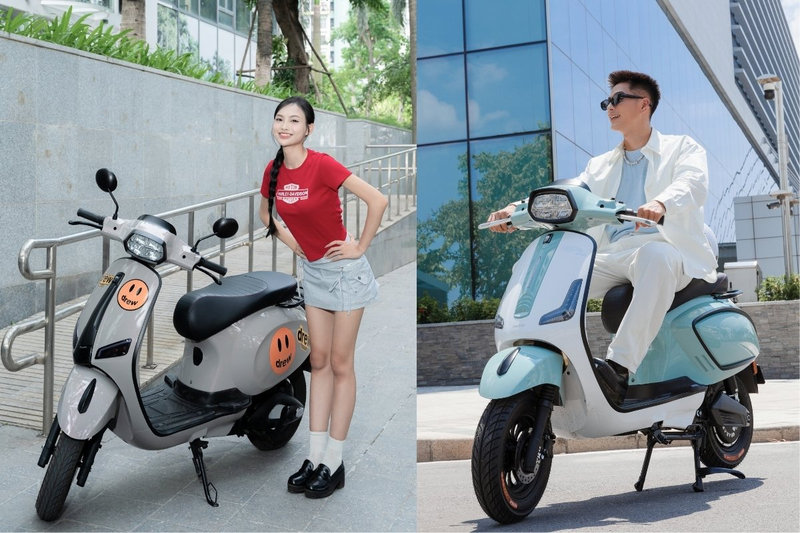 OSAKAR Nispa Viva X là xe máy điện đẹp cho nữ với dáng Vespa tân cổ điển 