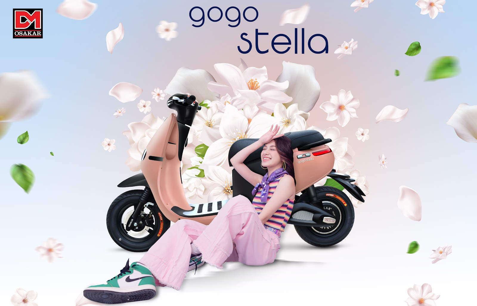 Xe điện OSAKAR Gogo Stella sở hữu thiết kế thanh lịch, hiện đại, phù hợp với nhu cầu di chuyển hằng ngày trong đô thị.