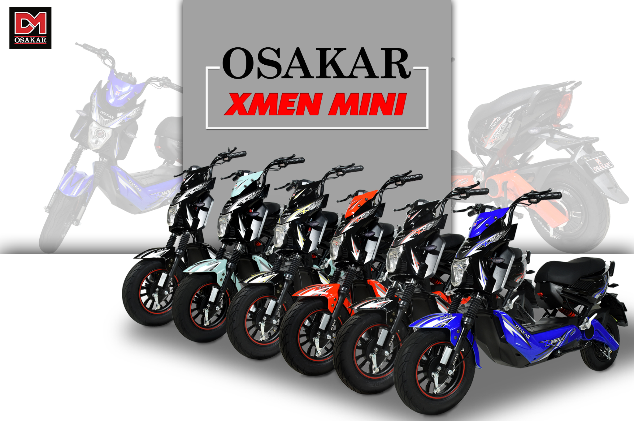 Xe điện Osakar Xmen Mini có nhiều màu sắc thể thao để lựa chọn, nhưng người mua nên kiểm tra cấu hình và giá bán thực tế tại đại lý.